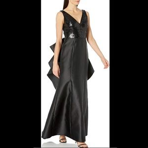 Adrianna Papell Sequin Mikado Gown